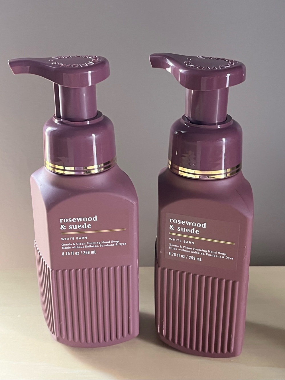 Two Bath & Body Works Rosewood & Suede Foaming Hand Soaps